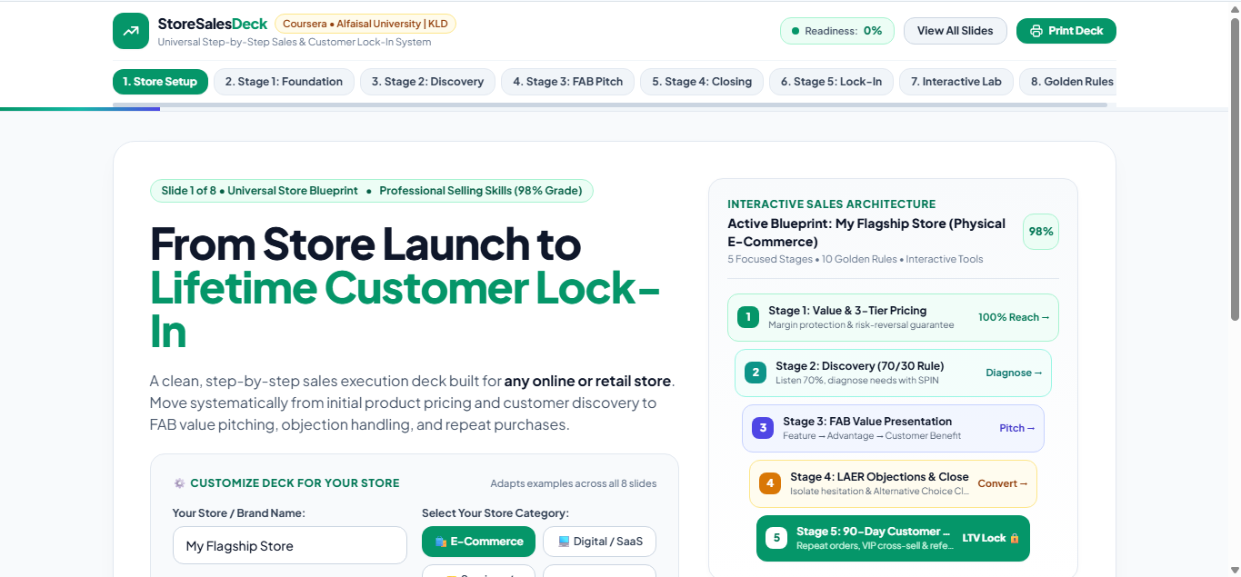 StoreSalesDeck Universal Sales & Customer Lock-In System